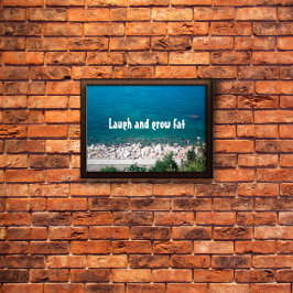 Lachen und Fett-Sprichwort-Poster wachsen Poster