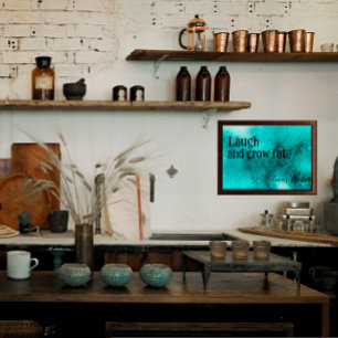 Lachen und fette lustige Küche Poster wachsen