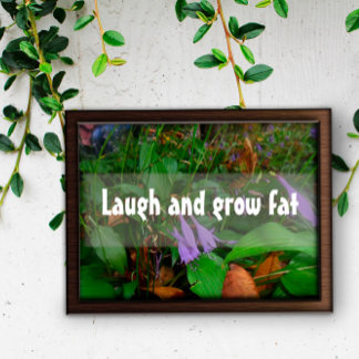 Lachen und fette Weisheit Sprichwort Poster wachse