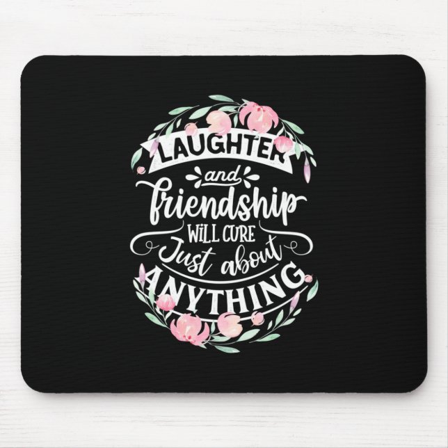 Lachen und Freundschaft Mousepad (Vorne)