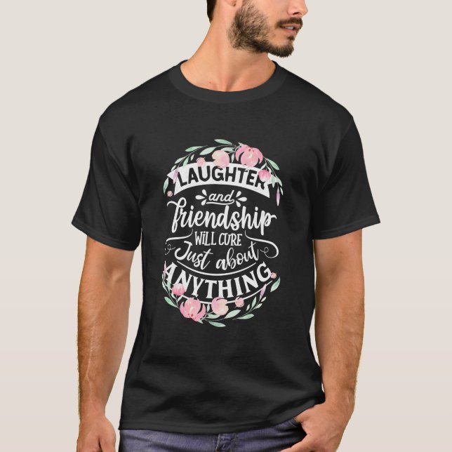 Lachen und Freundschaft T-Shirt (Vorderseite)