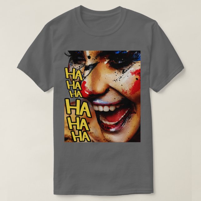 Lachen Wahnsinn Der verrückte Clown auf Ihrem Gear T-Shirt (Design vorne)