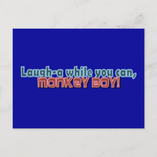 Lachen, während man Jungen gestalten kann Postkarte