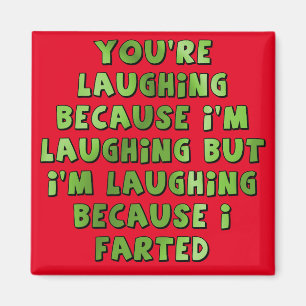 Lachen, weil ich lustiger Kühlschrankmagnet Farte Magnet