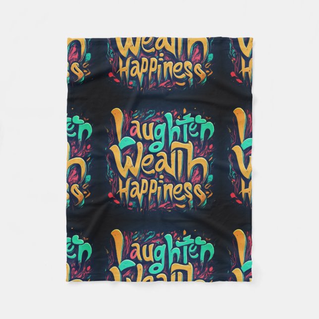 Lachen Wohlbefinden Fleecedecke (Vorderseite)