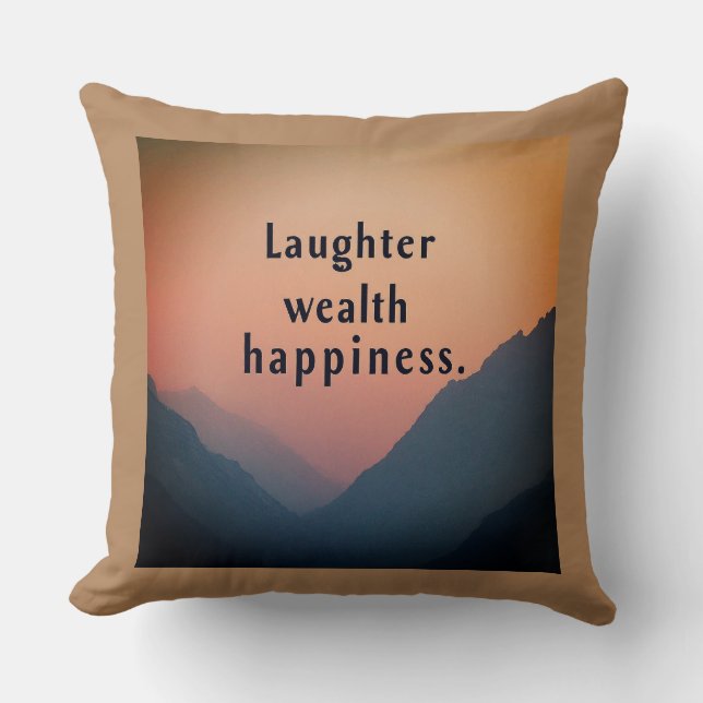 Lachen Wohlbefinden Kissen (Vorderseite)