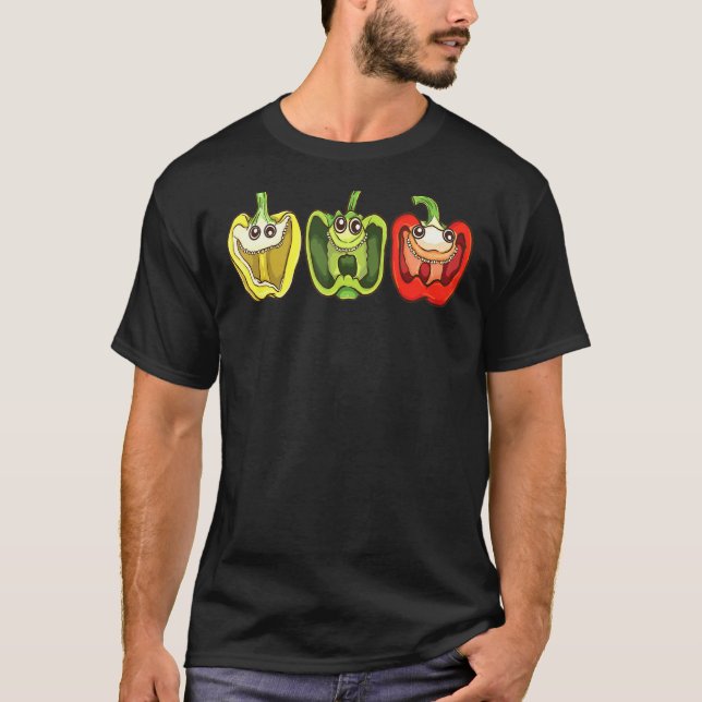 Lachend Bell Paprikaschoten Gardener Spaß Garening T-Shirt (Vorderseite)