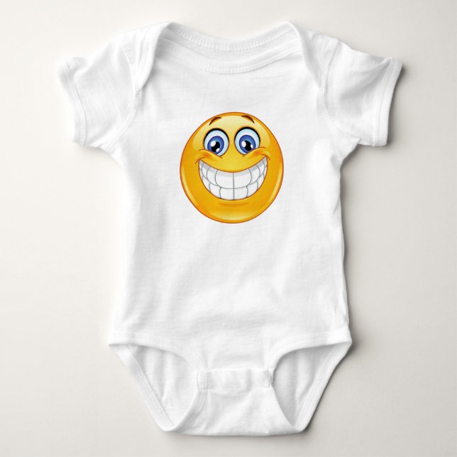 Lachend Emoji Baby Bodysuit Strampler (Vorderseite)