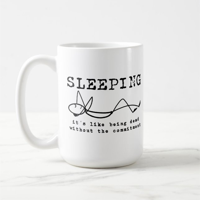 Lachend Schlafender Becher Kaffeetasse (Links)
