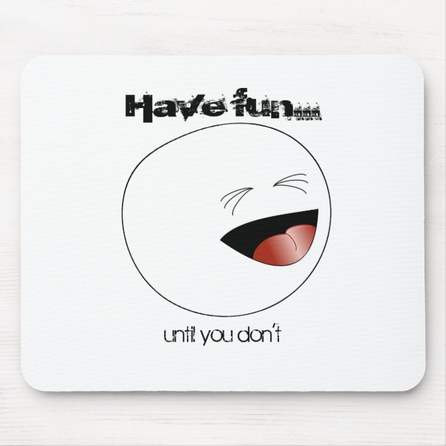 Lachend Strichmännchen Head Mousepad (Vorne)