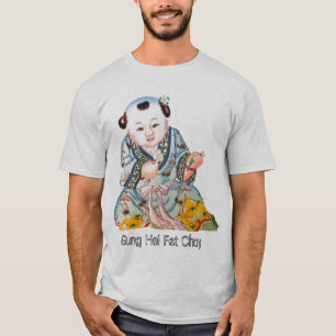 Lachend Viel Glück Buddha Chinesisch Neues Jahr T-Shirt