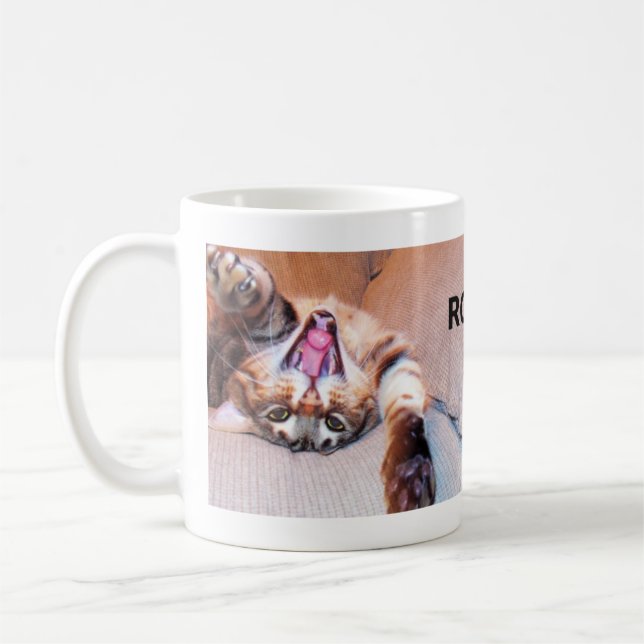 Lachende bengalische Katzen-Tasse Tasse (Links)