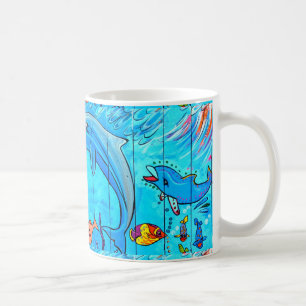 lachende Delphinkaffee-Tasse Tasse