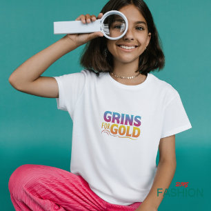Lachende Gesichter für Gold lustige T-Shirts