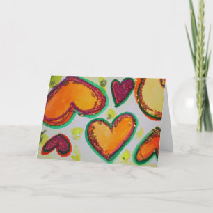 Lachende Herzen Rosa Glückwunschkarte & Notizkarte Karte