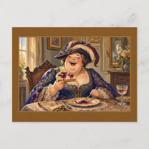 Lachende Herzogin Blaubeer Käsekuchen Postkarte