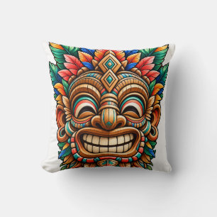 Lachende Insel Tiki Wurfkissen Kissen
