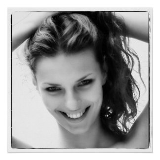 Lachende junge Frau Poster