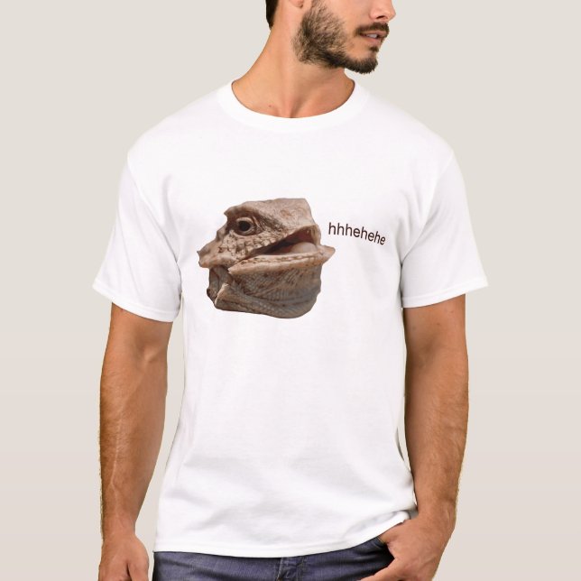 Lachende Leguan-HeHe Eidechse T-Shirt (Vorderseite)