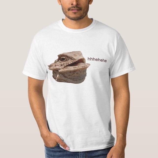 Lachende Leguan-HeHe Eidechse T-Shirt (Vorderseite)
