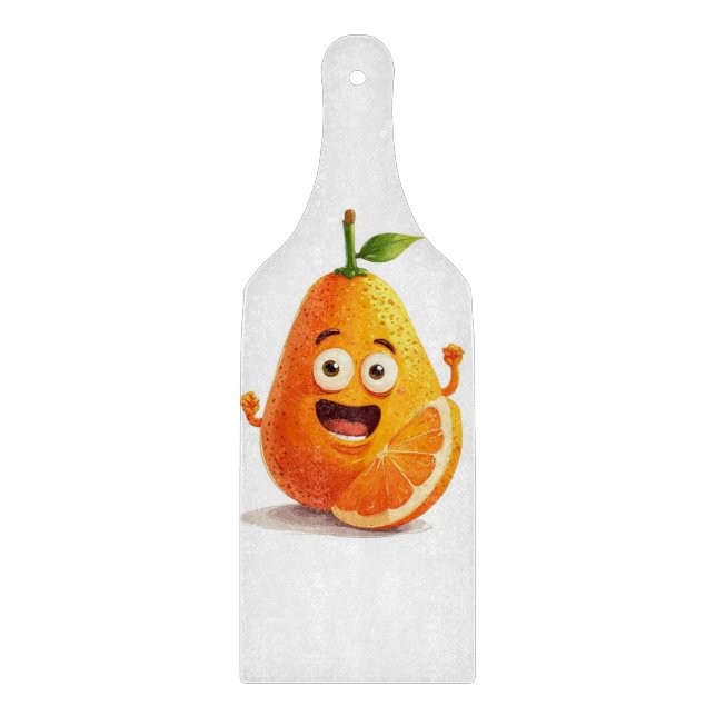 Lachende Orange  Schneidebrett (Vorderseite)