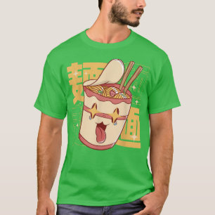 Lachende Ramen-Nudeln in hellen Farben für Japan T-Shirt