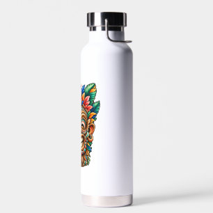 Lachende Tiki-Maske der Insel Trinkflasche