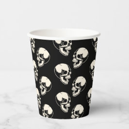 Lachende Totenkopf-Muster Halloween-Papierbecher Pappbecher
