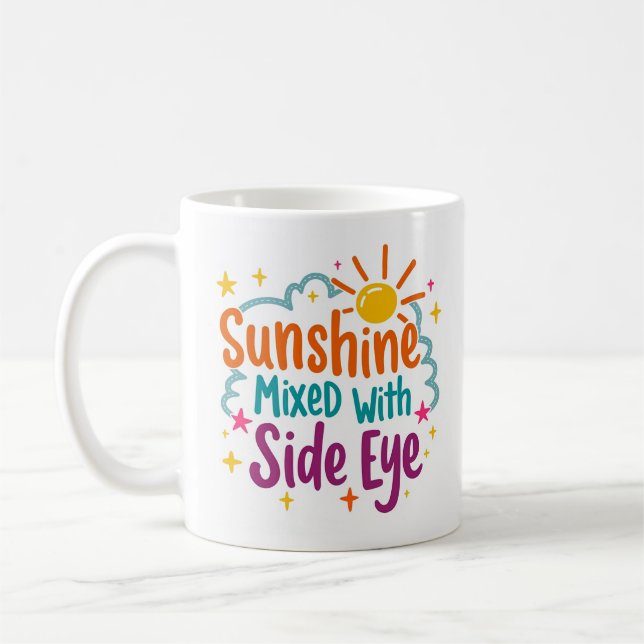Lachender Becher 'Sonnenschein gemischt mit Seiten Kaffeetasse (Links)