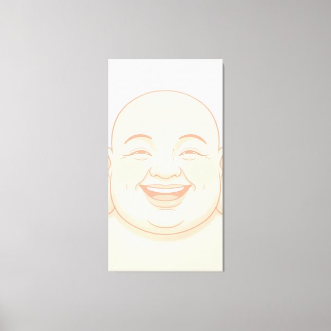 Lachender Buddha Leinwanddruck (Vorderseite)