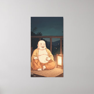 Lachender Buddha Leinwanddruck