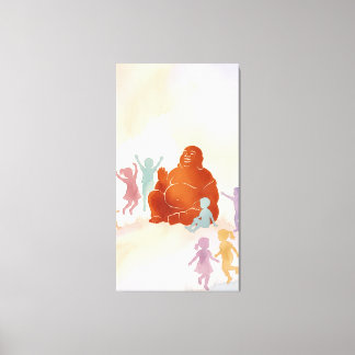 Lachender Buddha Leinwanddruck