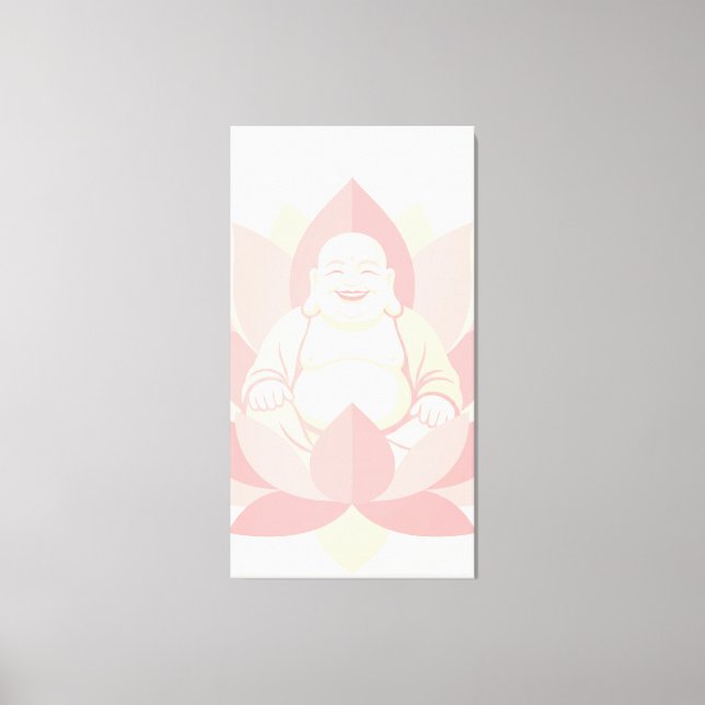 Lachender Buddha Leinwanddruck (Vorderseite)