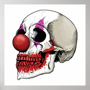 Lachender Clowns-Schädel - Schicksal bis zum Tod Poster