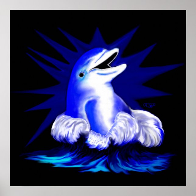 Lachender Delfin Poster (Vorne)