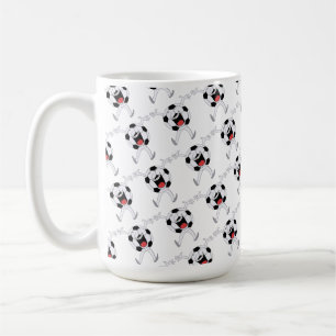 Lachender Fußball-Maskottchen Kaffeetasse