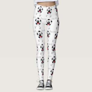 Lachender Fußball-Maskottchen Leggings