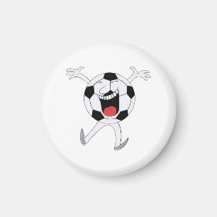 Lachender Fußball-Maskottchen Magnet