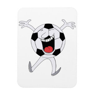 Lachender Fußball-Maskottchen Magnet