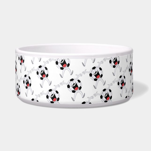 Lachender Fußball-Maskottchen Napf (Vorderseite)