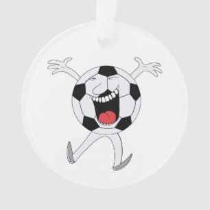 Lachender Fußball-Maskottchen Ornament