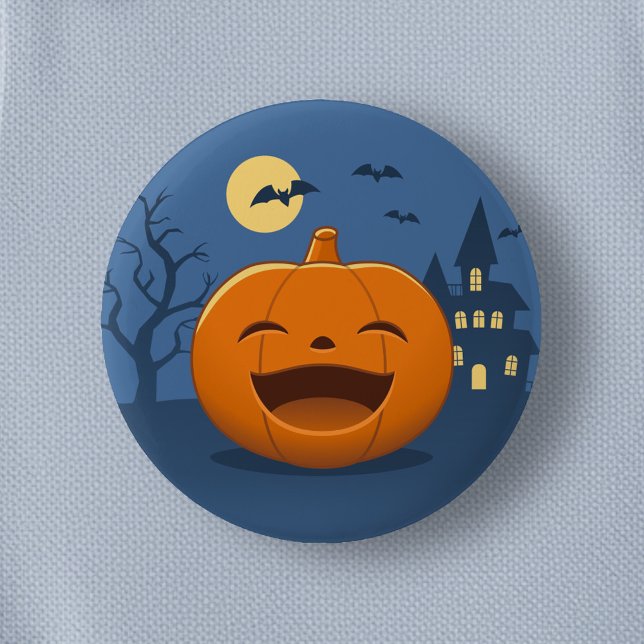 Lachender Halloween-Kürbis Button (Von Creator hochgeladen)