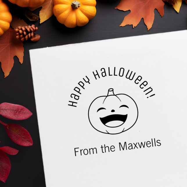 Lachender Halloween-Kürbis-Torbogen-Gruß Permastempel (Von Creator hochgeladen)