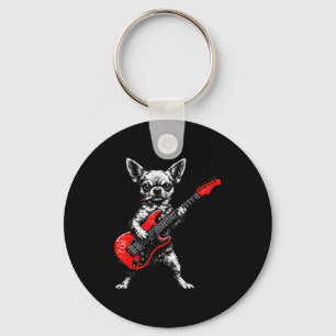 Lachender Hund lustiger Chihuahua-Meme spielt Gita Schlüsselanhänger