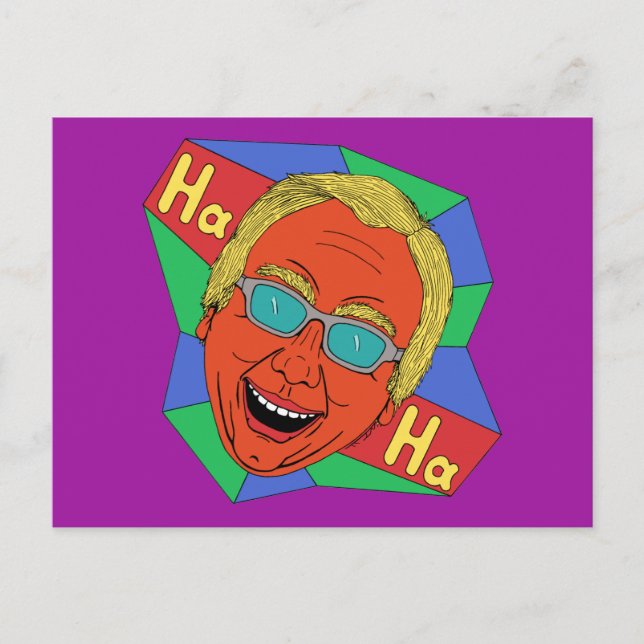 Lachender Mann (Künstlerisches Selbstportrait) Postkarte (Vorderseite)