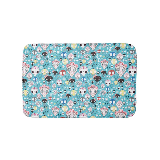 Lachender Schädel der Beschaffenheit Badematte (Vorderseite)