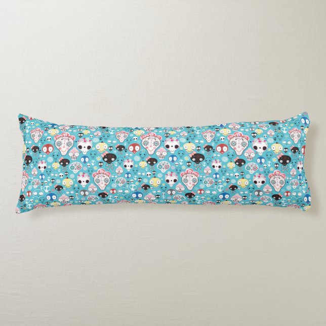 Lachender Schädel der Beschaffenheit Seitenschläferkissen (Vorderseite)