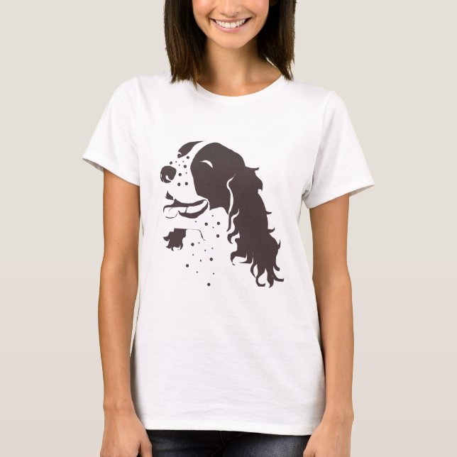 Lachender SpringerSpaniel T-Shirt (Vorderseite)