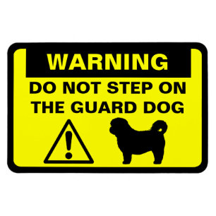 Lachender Wachhund Shih Tzu Warnung Magnet