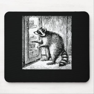 Lachender Waschbär auf der Suche nach Sinn und Sna Mousepad
